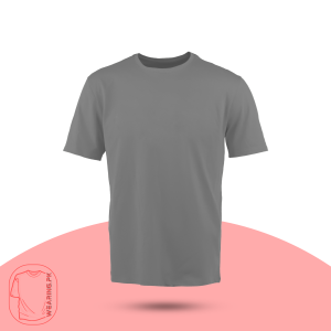 Charcoal Round Neck Cotton T-Shirt